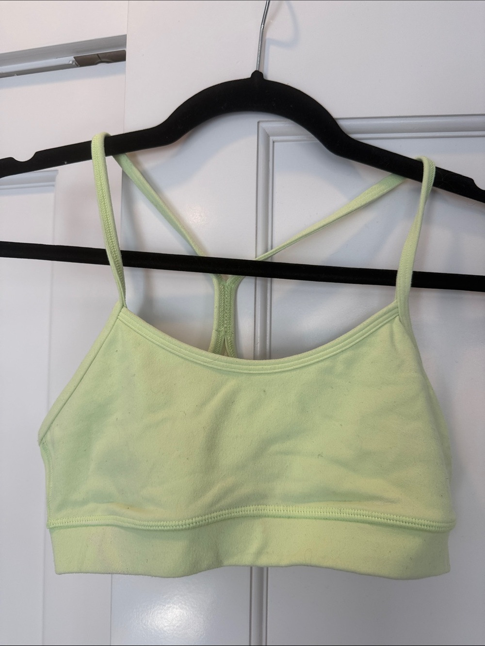 lululemon athletica Pale Lime Strappy Sports Bralette